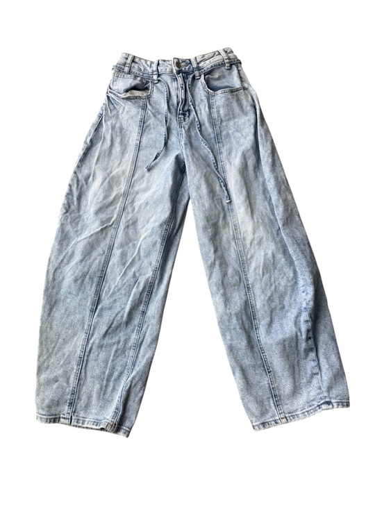 Altar’d State Connor Barrel Jeans Light Wash Size 8 High Rise Trendy Denim - Picture 4 of 11